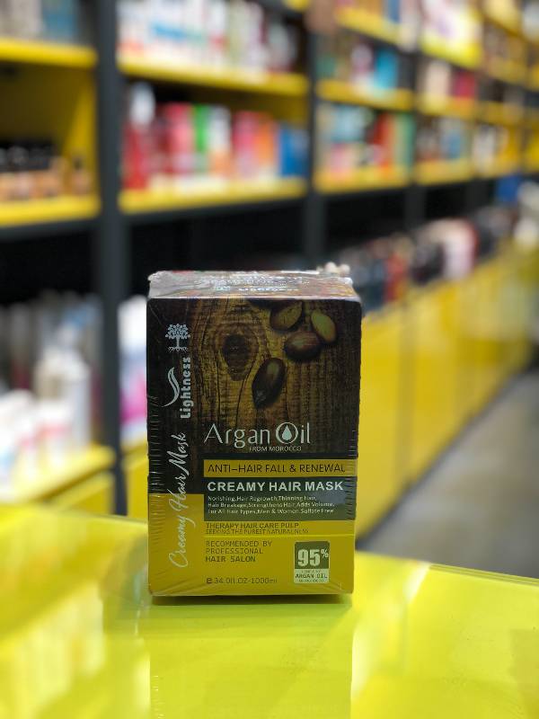 ماسک مو لایتنس مدل Argan oil حجم 1000 میلی لیتر